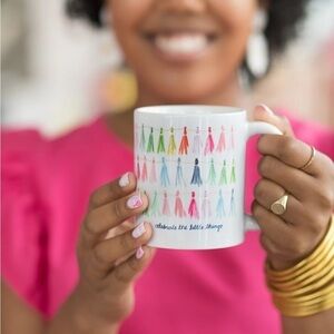 PARTY CONFETTI TINY TASSEL EVELYN HENSON COFFEE TEA MUG